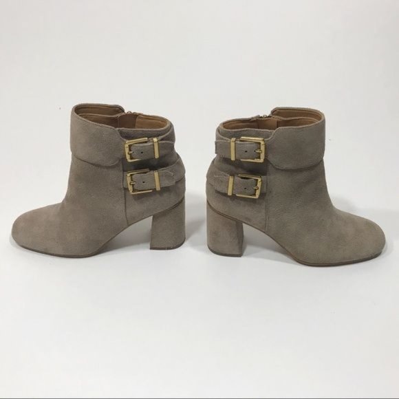 NWOT Franco Sarto Suede Block Heel Ankle Boots Size 6.5 - Picture 4 of 8